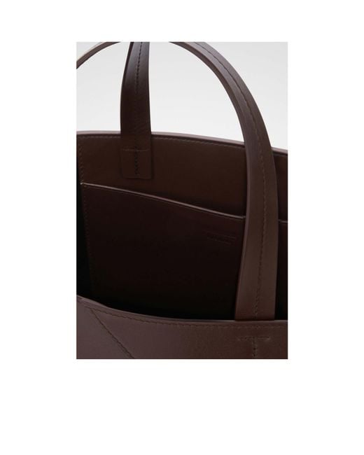 Jil Sander Brown Vertigo Tote Medium