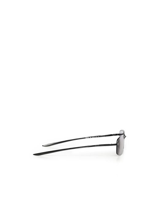 Balenciaga White Rectangular Rimless Sunglasses