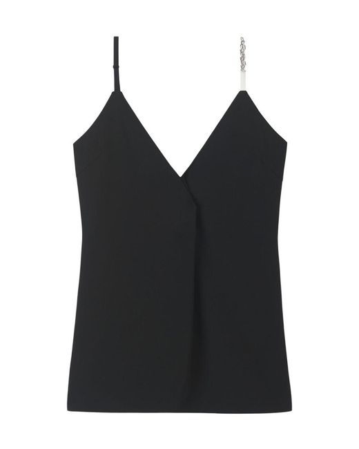 Givenchy Black Chain-Strap Sleeveless Top