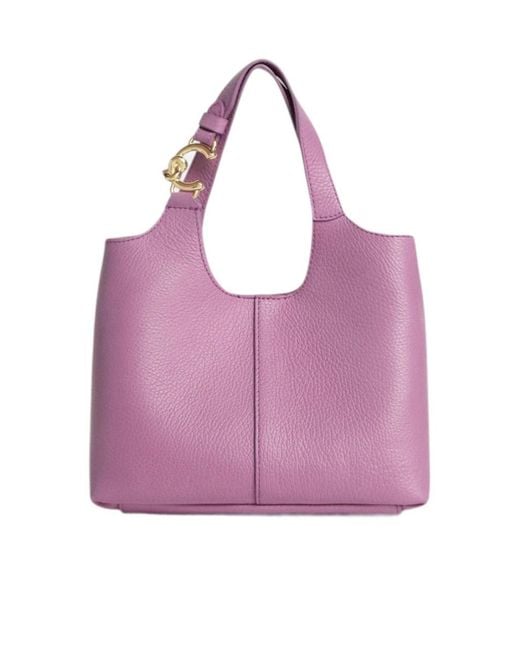 Coccinelle Purple Small C-Easy Tote Bag
