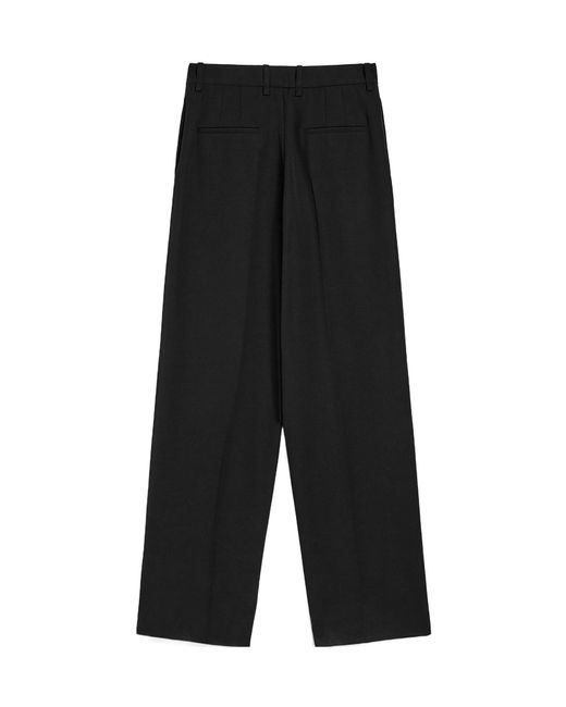 Jil Sander Black Wool Gabardine Tailored Trousers