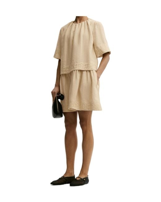 By Malene Birger Natural Jania Embroidered Dress