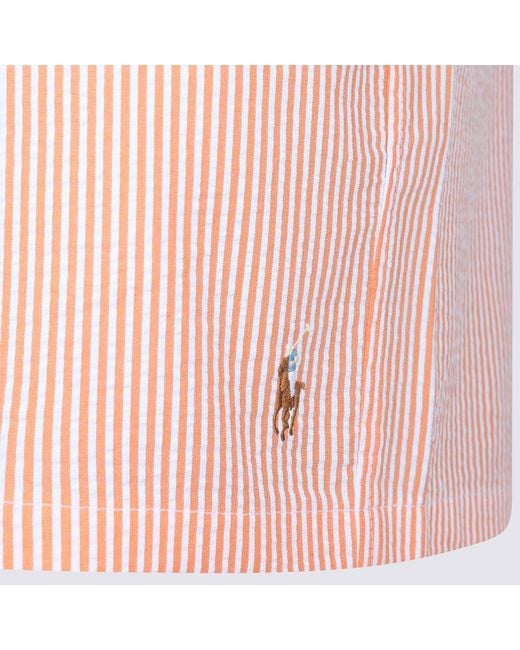 Polo Ralph Lauren Pink Sea Striped Swim Shorts for men