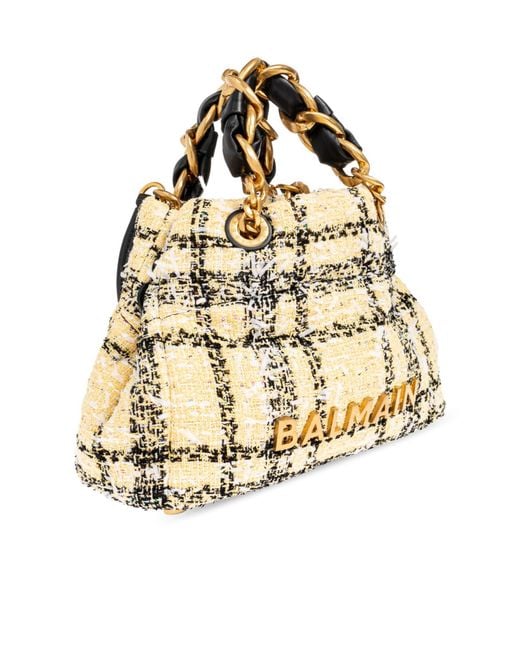 Balmain Metallic Soft Cabas Small Shopping Bag