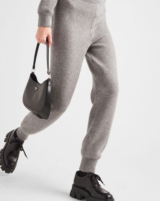 Prada Gray Knitted Track Pants