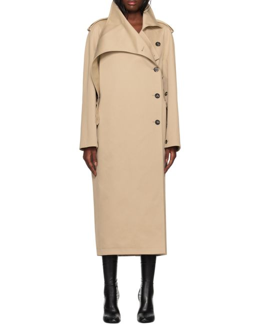 Courreges White Courrèges Button-Up Long Trench Coat