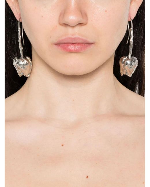 Marni Metallic Irregular Shape Earrings