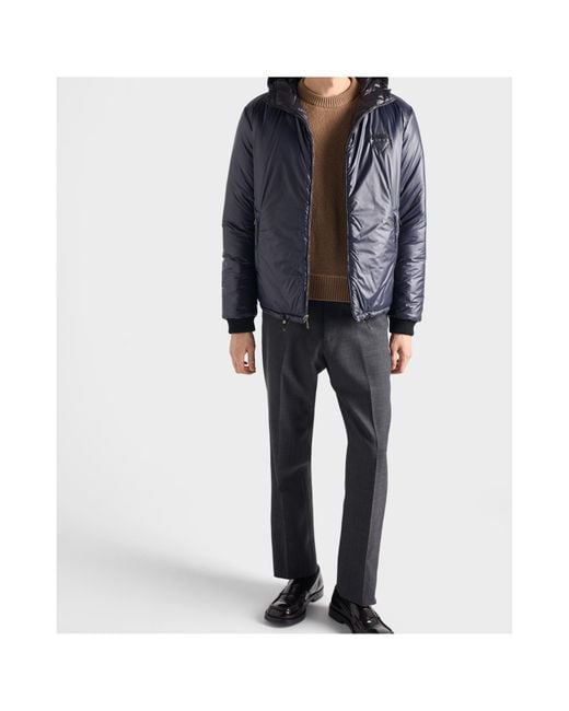 Prada Black Medium-Weight Reversible Quilted Technical Fabric Down Jacket for men