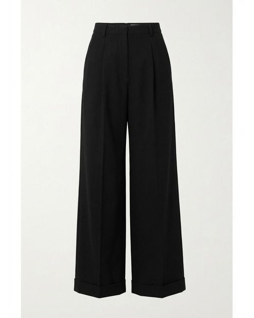 Gucci Black High Waist Wide Leg Trousers