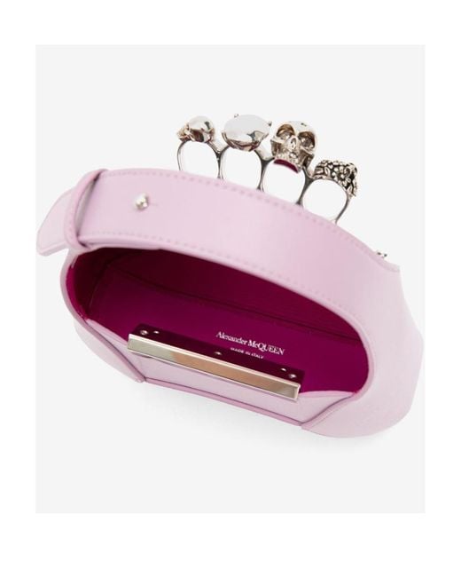 McQueen Purple Jewelled Mini Shoulder Bag