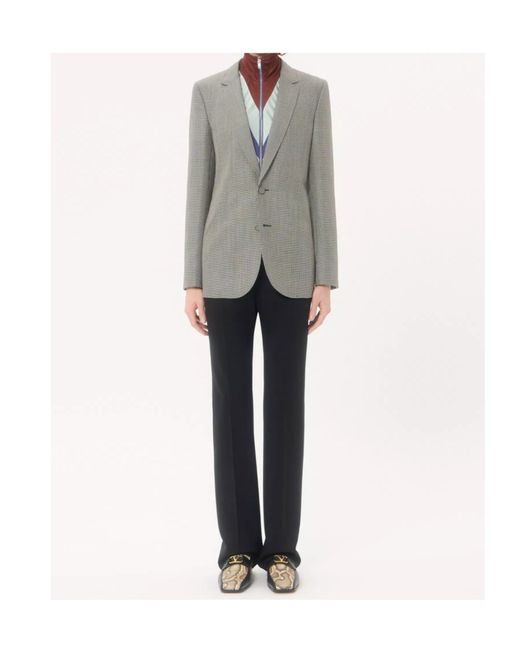 Valentino Gray Houndstooth Patterned Single-Breasted Jacket for men