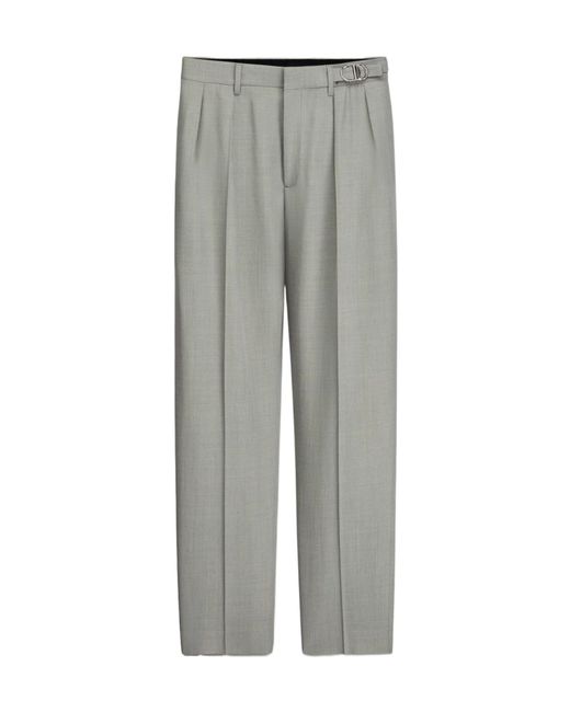 Dior Gray Pleated Tailored Pants for men