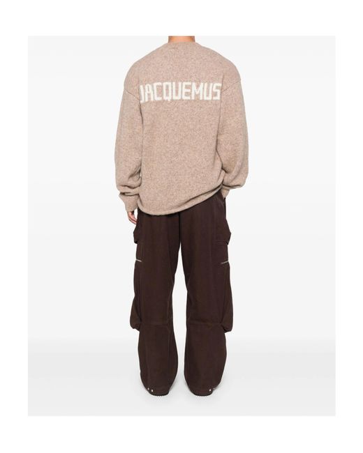 Jacquemus Pink Long-Sleeved Sweater for men