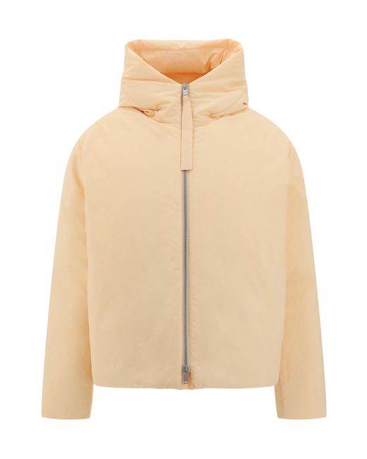 Jil Sander Natural Padded Zipped Down Jacket