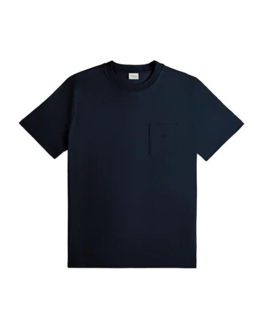 Tod's Blue Logo Embroidered Crewneck Jersey T-Shirt for men