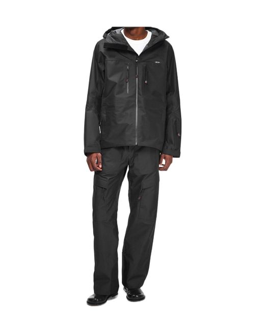 Prada Black Hooded Technical Shell Jacket for men