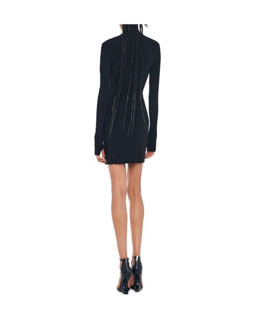 Norma Kamali Black Turtleneck Pickleball Dress