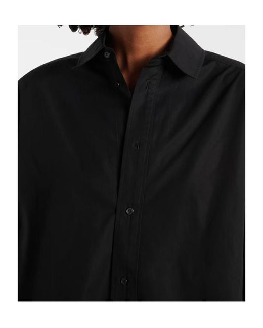 Wardrobe NYC Black Pointed Collar Long-Sleeved Shirt