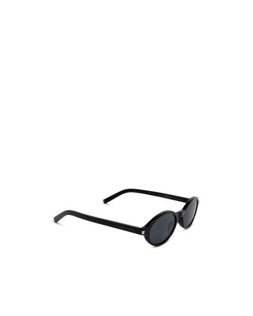 Saint Laurent White Oval Frame Sunglasses