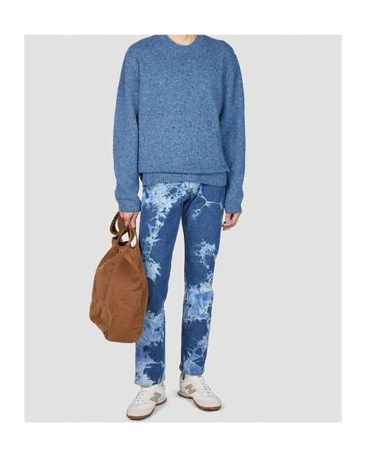 Eytys Blue Five-Pocket Denim Trousers for men