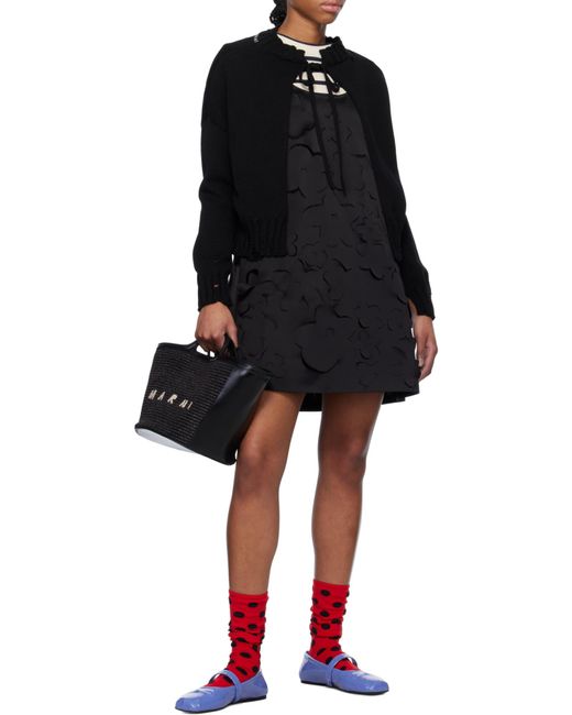 Marni Black Tropicalia Small Tote Bag
