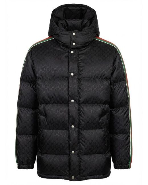 Gucci Black Jumbo Gg Hooded Jacket for men