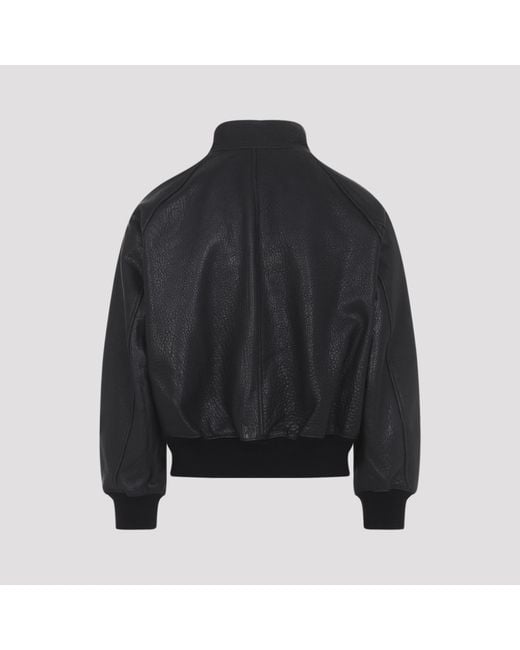 Studio Nicholson Black Over Leather Jacket for men