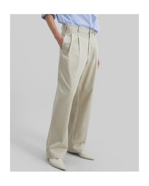 Frankie Shop White Norstrand Pleated Chino Pants
