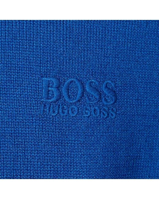 Boss Blue V-Collar T-Shirt for men