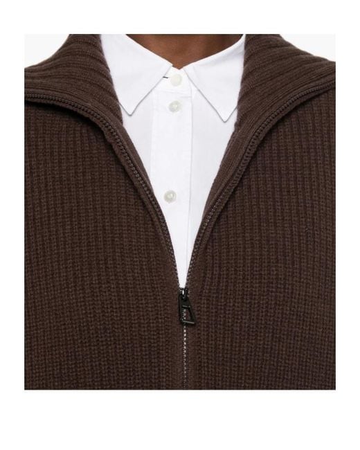 Frankie Shop Brown Long-Sleeve Cardigan