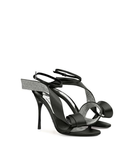Sergio Rossi Metallic Logo Sandals
