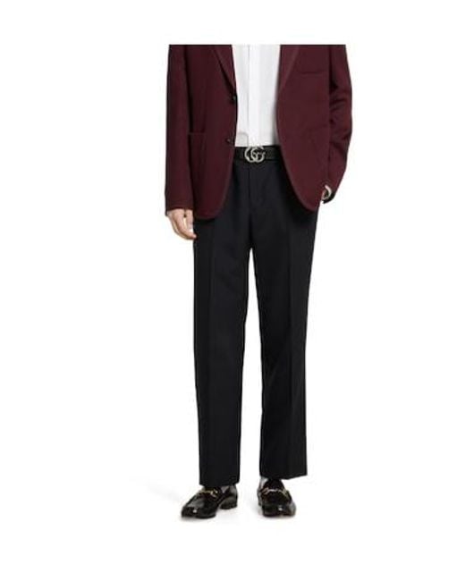 Gucci Black Straight-Leg Tailored Trousers for men