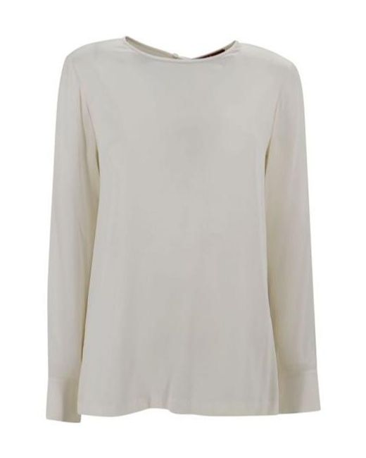 Max Mara Gray Studio Lodi Crewneck Top