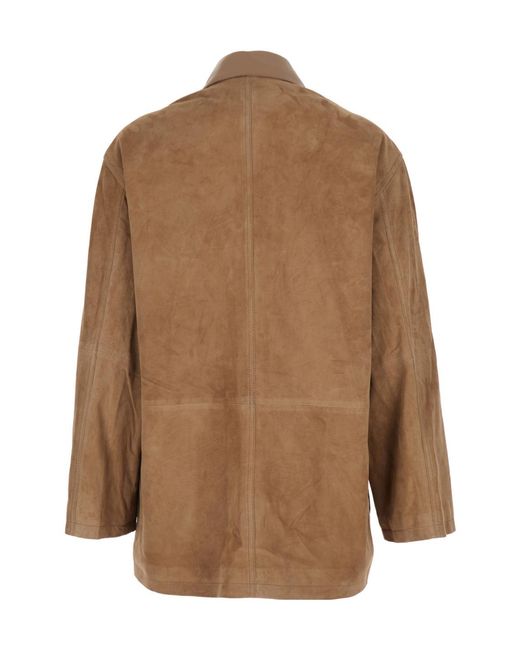 Arma Brown Kaylee Suede Patch Pocket Coat