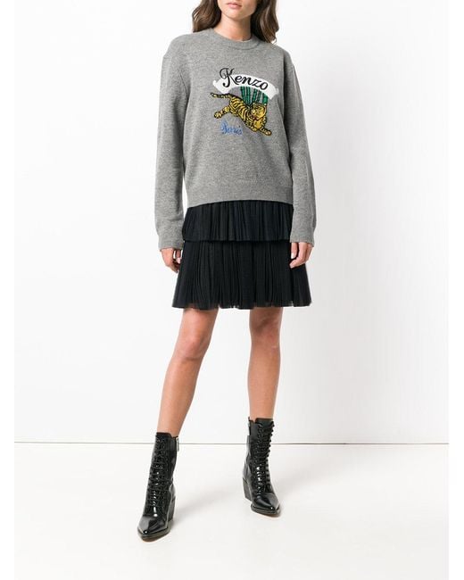 KENZO Gray Inlaid Sweater