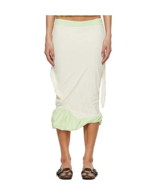 OTTOLINGER Green Knotted Pencil Midi Skirt