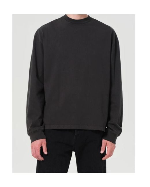 Agolde Black Crew Neck T-Shirt for men
