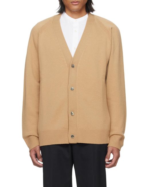 Officine Generale Natural Long-Sleeved Cardigan for men
