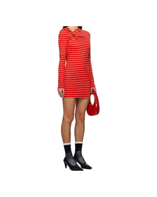 MSGM Red Striped Dress
