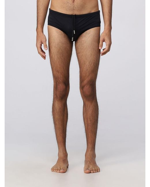 DSquared² Black Logo Printed Swimming Briefs for men