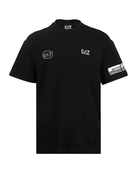 Emporio Armani Black Crew Neck T-Shirt for men