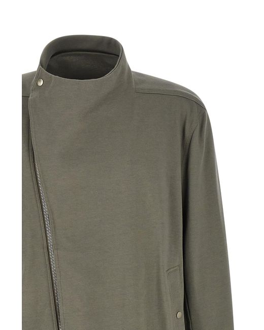 Rick Owens Green Hollywood Flight Zip Sweatshirt for men