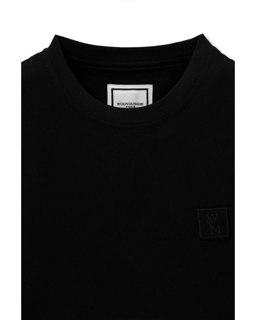 Wooyoungmi Black Logo Crew Neck T-Shirt