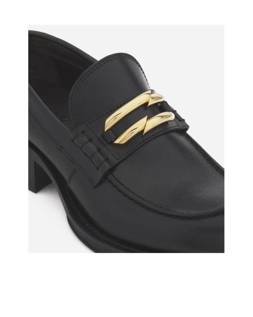 Lanvin Black Medley Slip-On Loafers