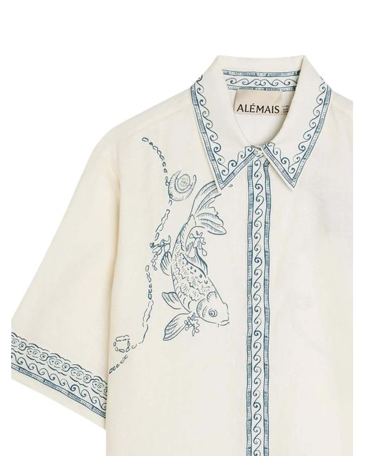 ALÉMAIS White Short-Sleeved Shirt