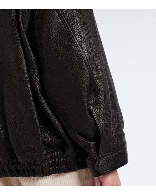 Rohe Black Leather Blouson Jacket