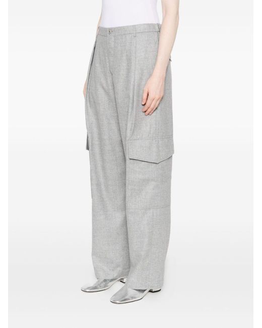 Aspesi Gray Logo Casual Pants