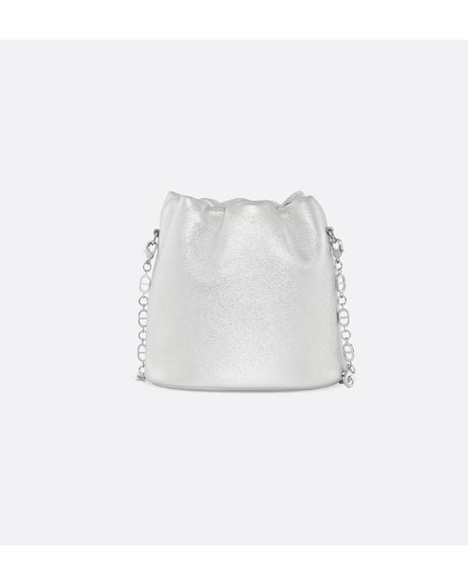Dior Gray Drawstring Shoulder Bag
