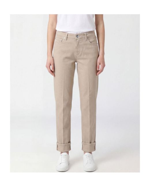 Dondup Gray Turn-Up Cuff Tapered Jeans