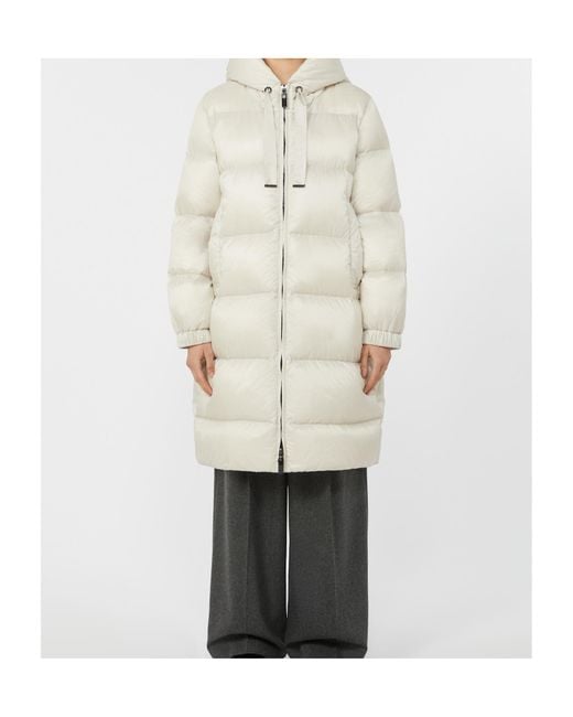 Max Mara White The Cube Padded Hooded Coat